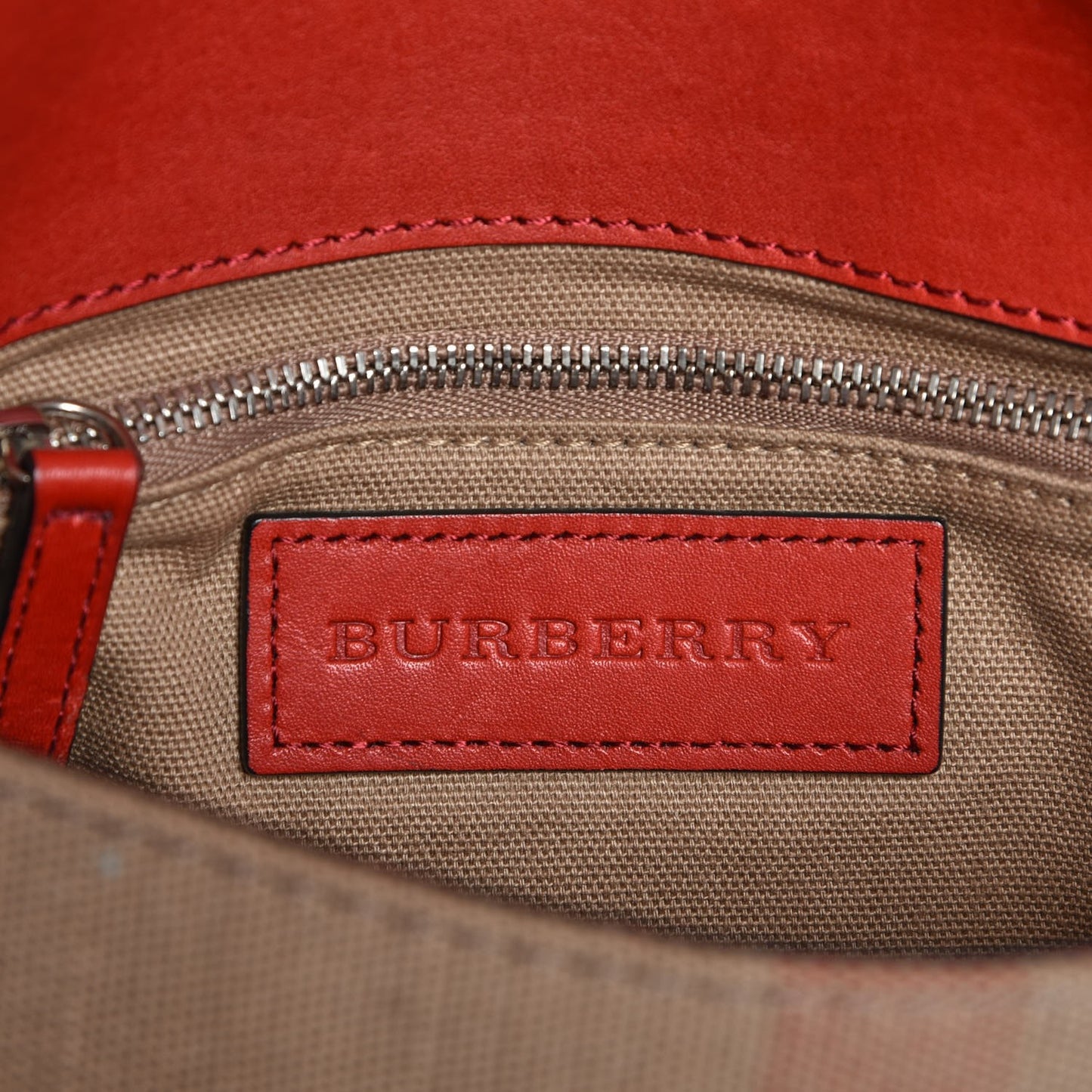 Canvas House Check Small Henham Crossbody Cadmium Red