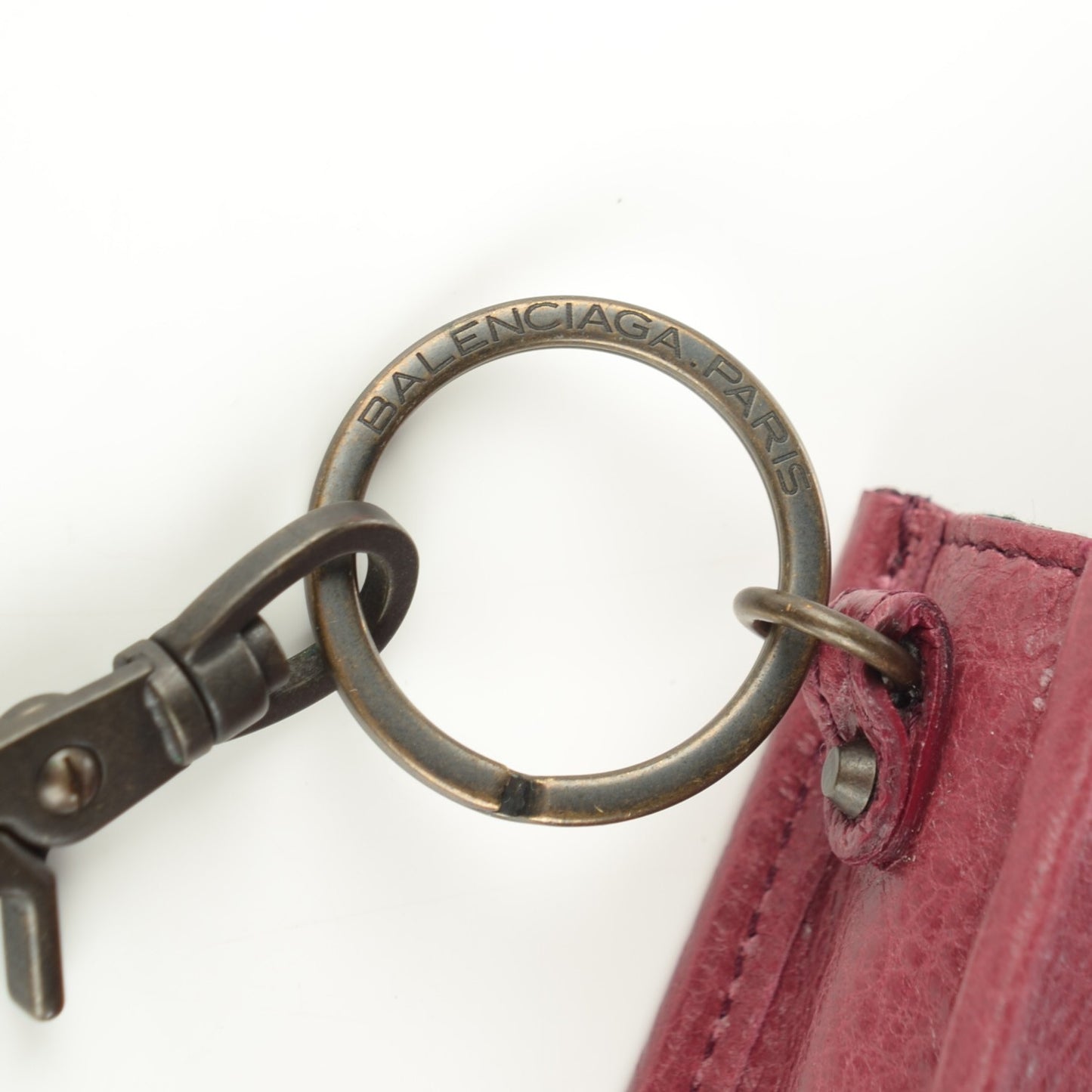 Agneau Mini City Bag Charm Cassis