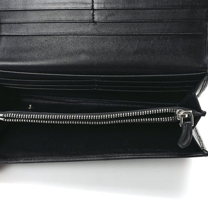 Prada Soft Calfskin Diagramme Continental Wallet Black 5 of 13