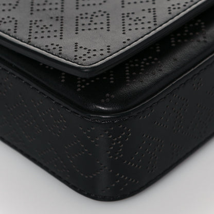 Burberry Calfskin Perforated Logo Hampshire Crossbody Black 8 of 11