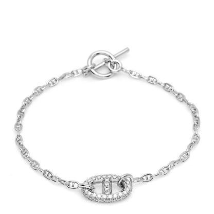 Hermes 18K White Gold Diamond Farandole Bracelet SH 1 of 5