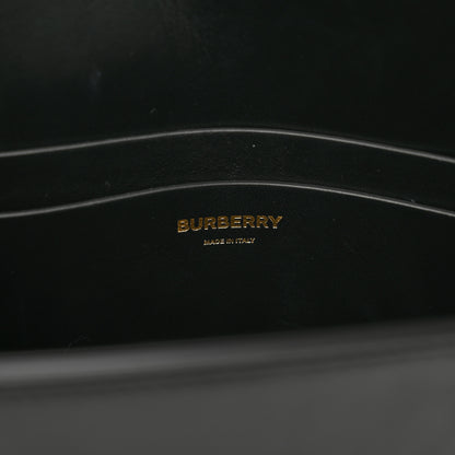 Burberry Calfskin Tartan Print Large Grace Bag Dark Green 7 of 10