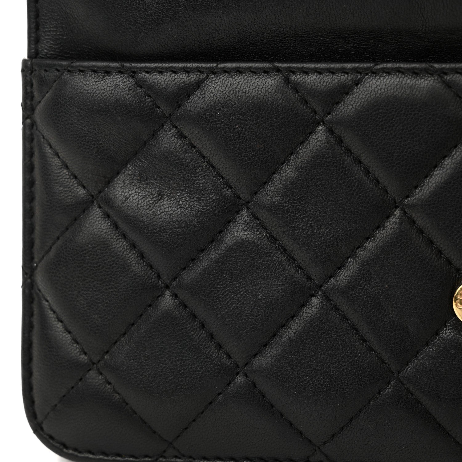 Chanel Lambskin Quilted Boy Wallet On Chain WOC Black 13 of 15