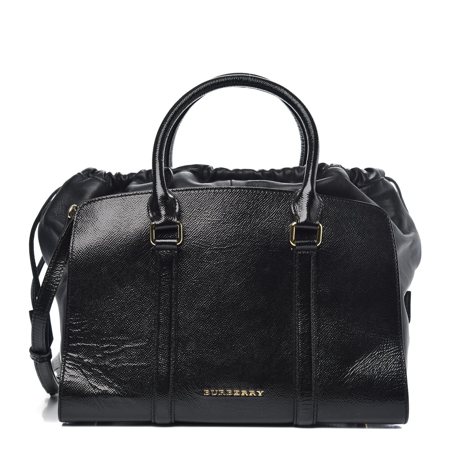 Patent Calfskin Medium Dinton Tote Black