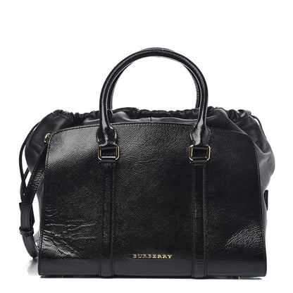 Burberry Patent Calfskin Medium Dinton Tote Black 1 of 10