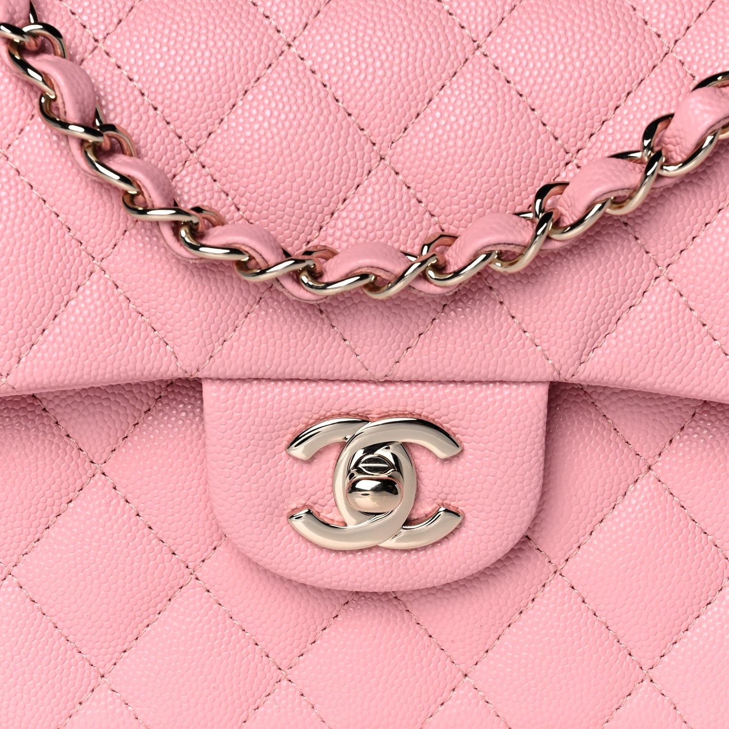 Chanel Caviar Quilted Small Double Flap Pink 9 of 12