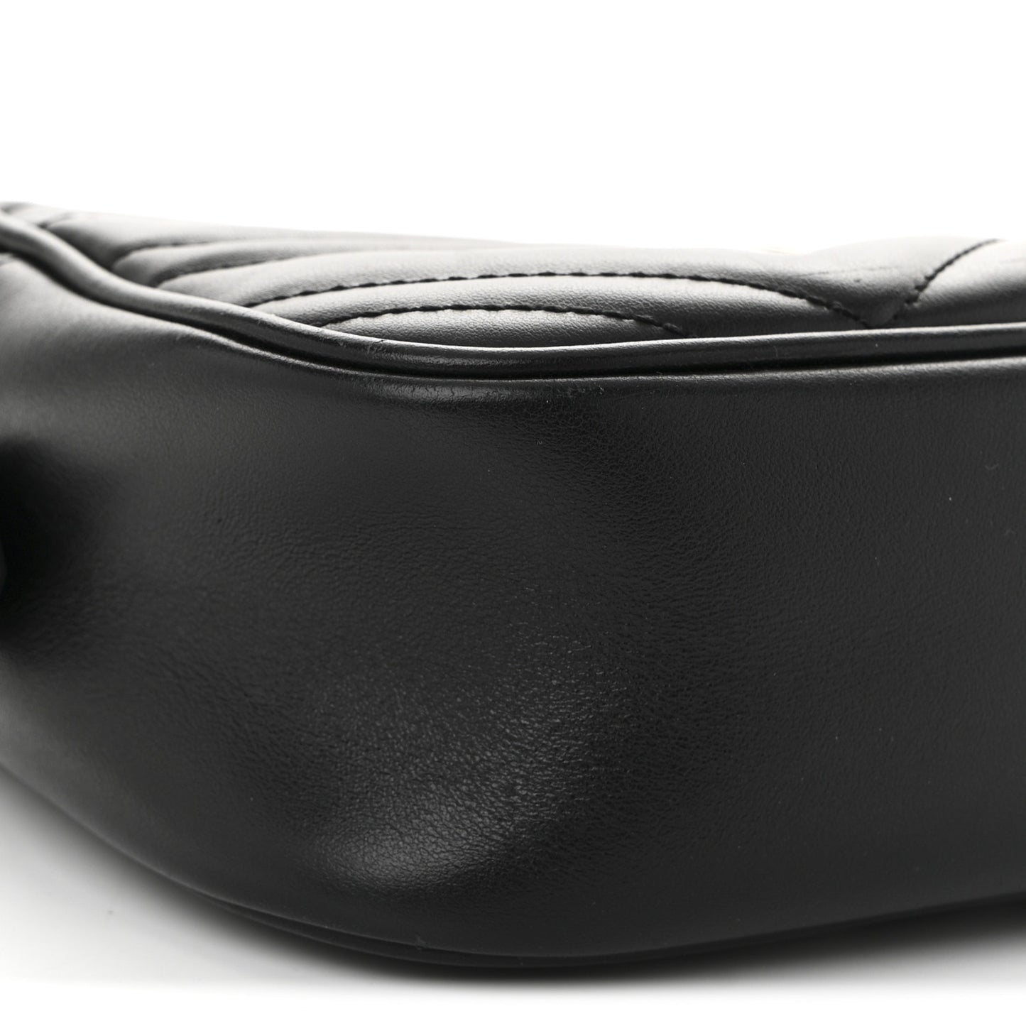 Calfskin Matelasse Small GG Marmont Chain Shoulder Bag Black