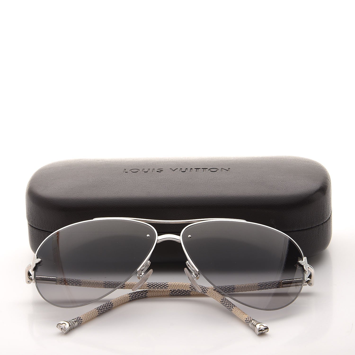Louis Vuitton Damier Azur Petite Viola Pilote Aviator Sunglasses Z0570U 8 of 8