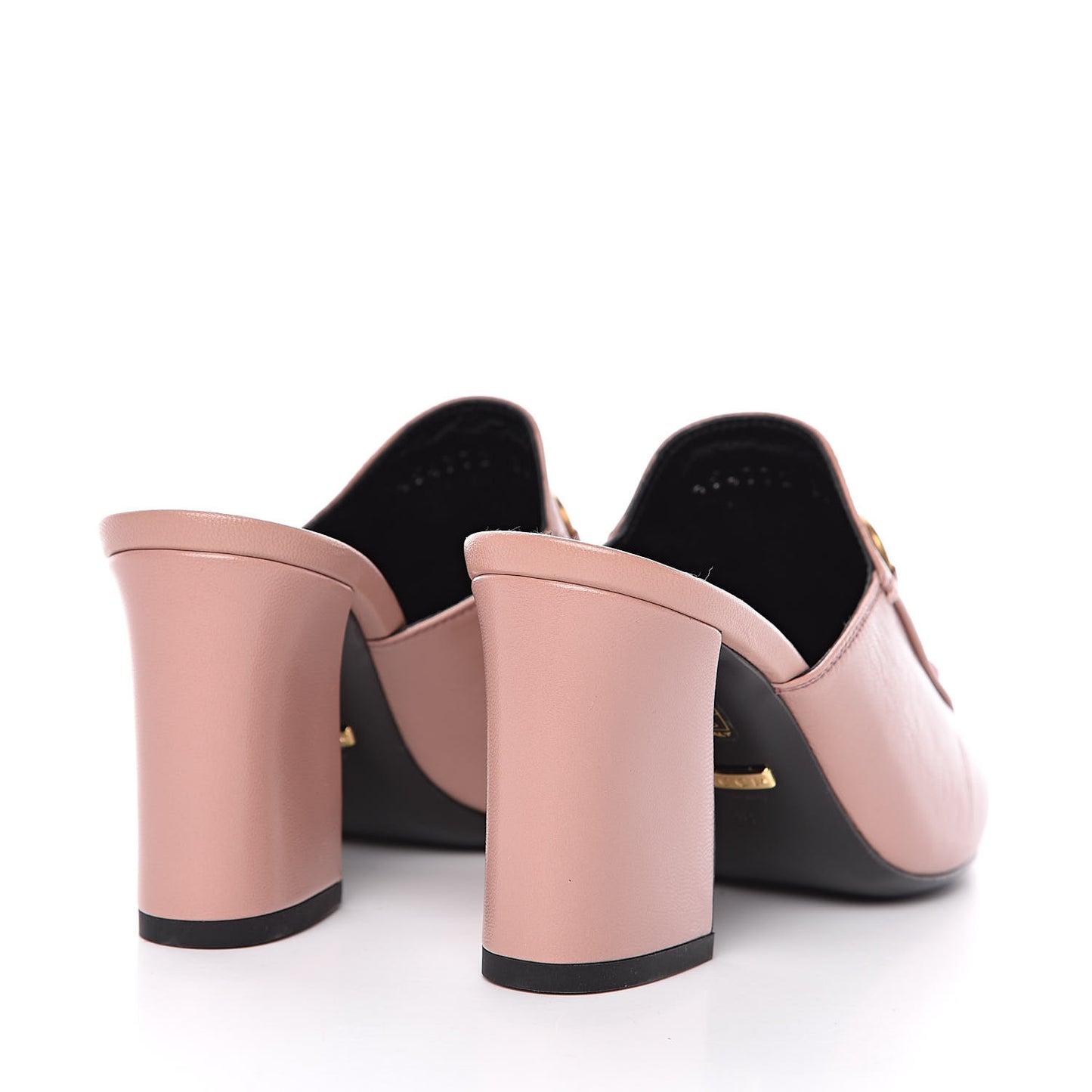 Malaga Kid Horsebit Princetown Mid Heel Mules 36 Crystal Pink