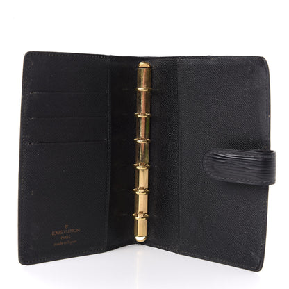Louis Vuitton Epi Small Ring Agenda Cover Black 5 of 8