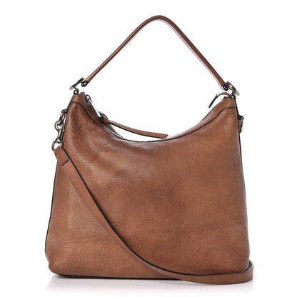 Gucci Pebbled Calfskin Leather Small Miss GG Hobo Shoulder Bag Light Cuir Brown 1 of 9