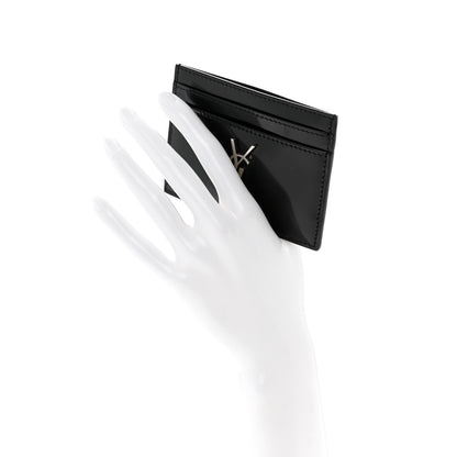 Saint Laurent Patent Calfskin Monogram Credit Card Case Black 2 of 8