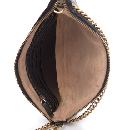 Gucci Calfskin Matelasse Mini GG Marmont Chain Bag Black 5 of 10