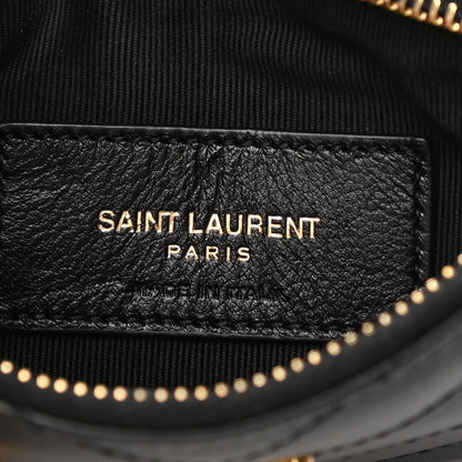 Saint Laurent Calfskin Matelasse Monogram Key Pouch Black 5 of 6
