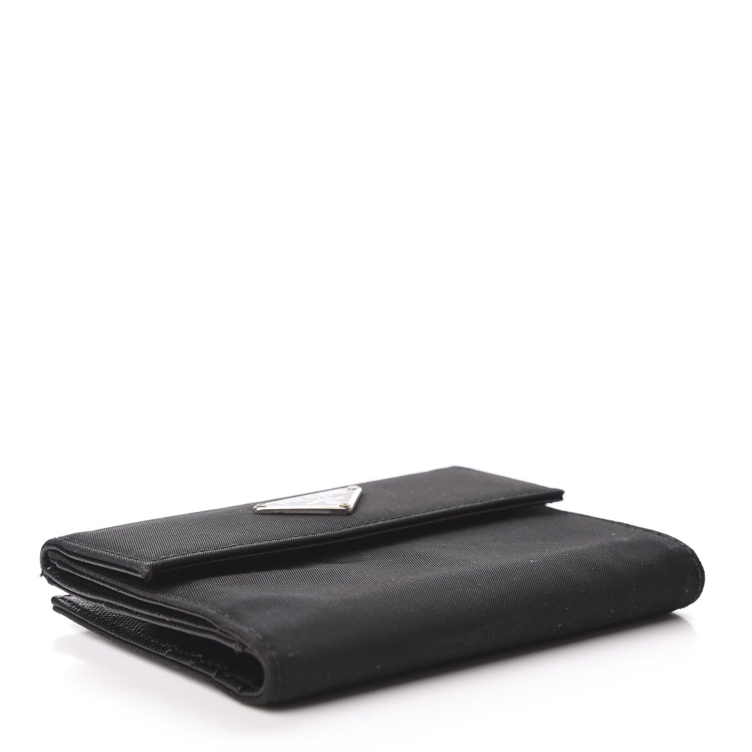 Prada Tessuto Nylon French Wallet Black 4 of 8