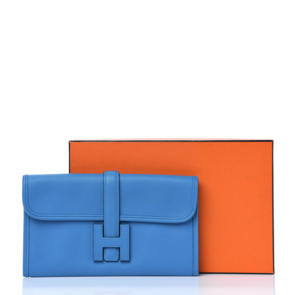 Hermes Swift Jige Duo Clutch Bleu Zanzibar 14 of 14