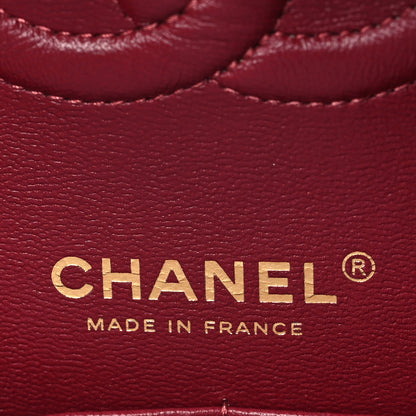 Chanel Lambskin Quilted Medium Double Flap Burgundy 6 of 11