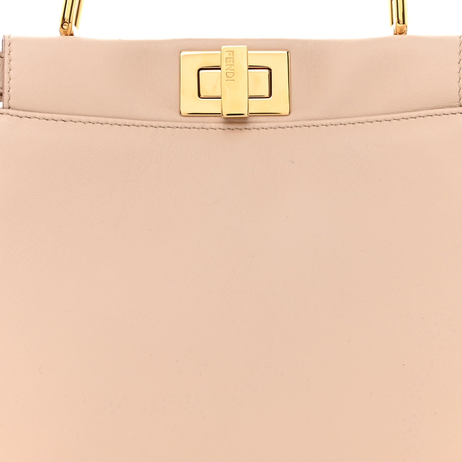 Fendi Nappa Stacked Bar Mini Peekaboo Iconic Satchel Rosa Plaster 9 of 11