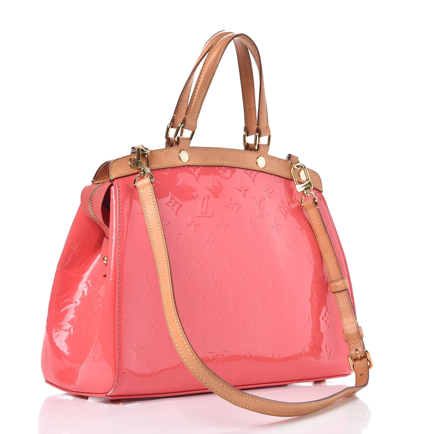 Louis Vuitton Vernis Brea MM Rose Litchi 3 of 12