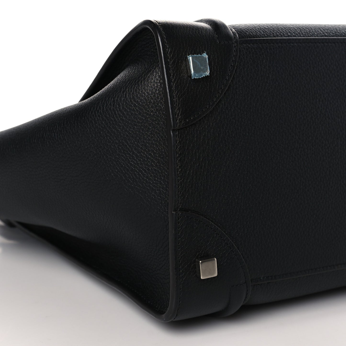 Drummed Calfskin Mini Luggage Black