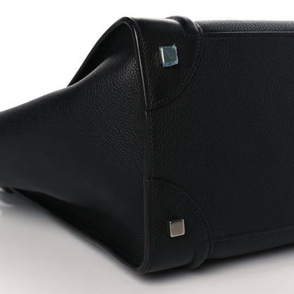 Celine Drummed Calfskin Mini Luggage Black 6 of 7