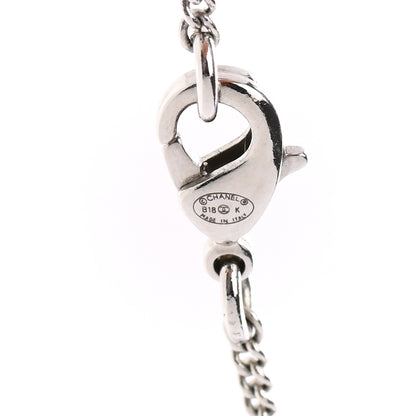 Chanel Lambskin Baguette Crystal CC Necklace Black Silver 5 of 7