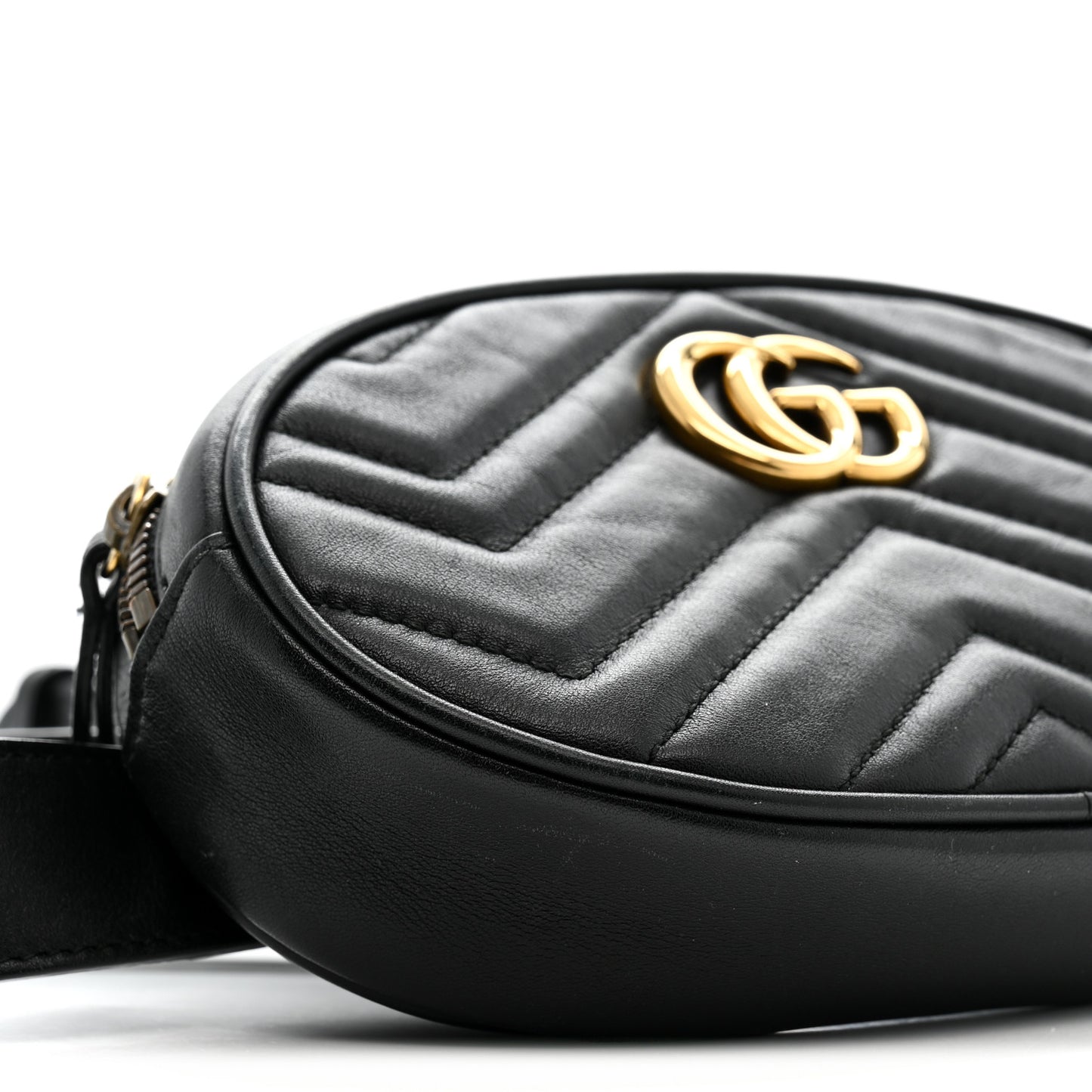 Calfskin Matelasse GG Marmont Belt Bag 85 34 Black