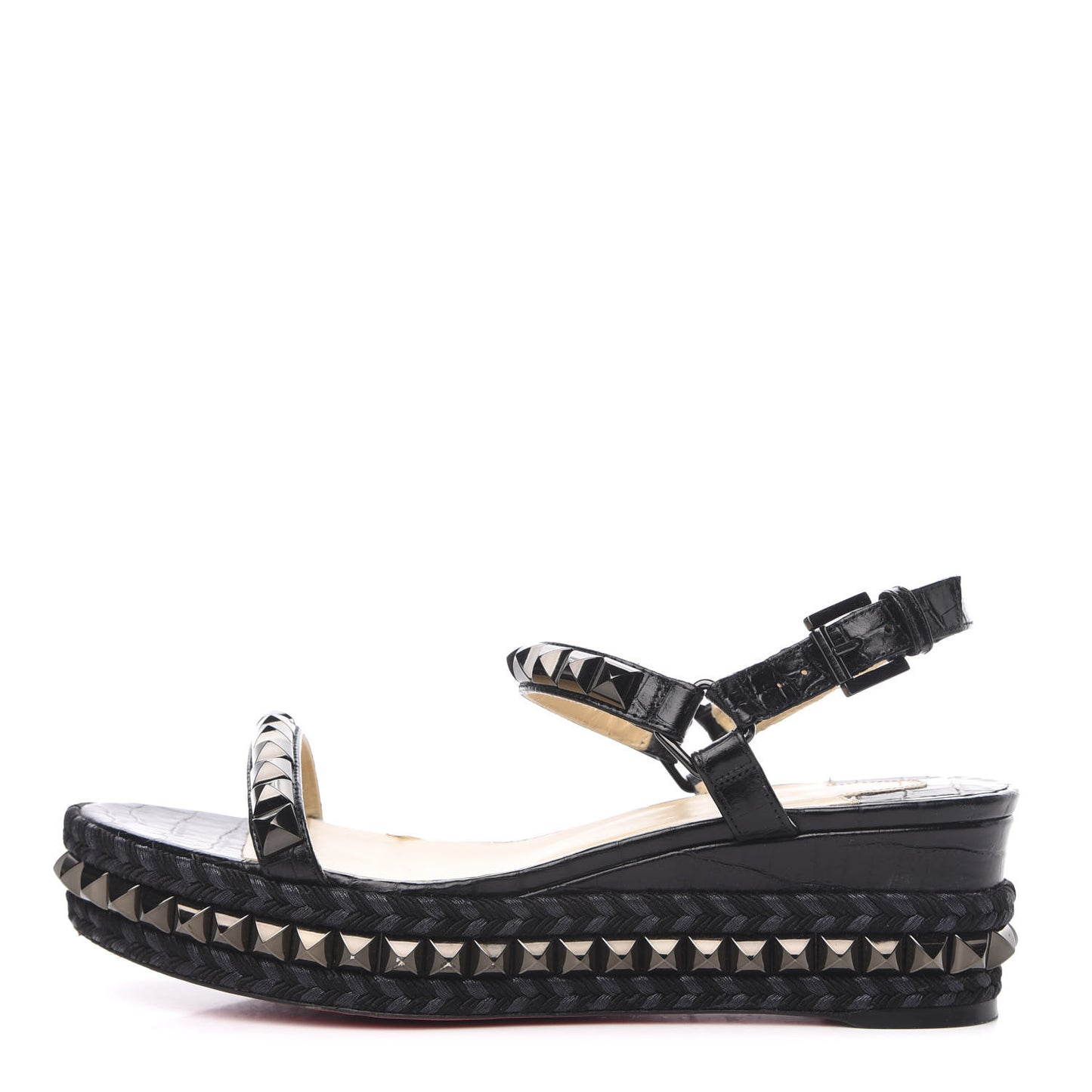 Alligator Rope Cataclou 60 Platform Sandals 39 Black