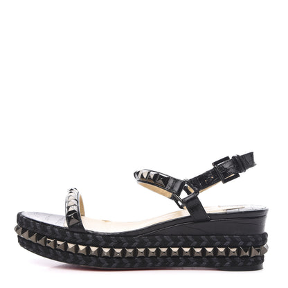 Christian Louboutin Alligator Rope Cataclou 60 Platform Sandals 39 Black 1 of 9