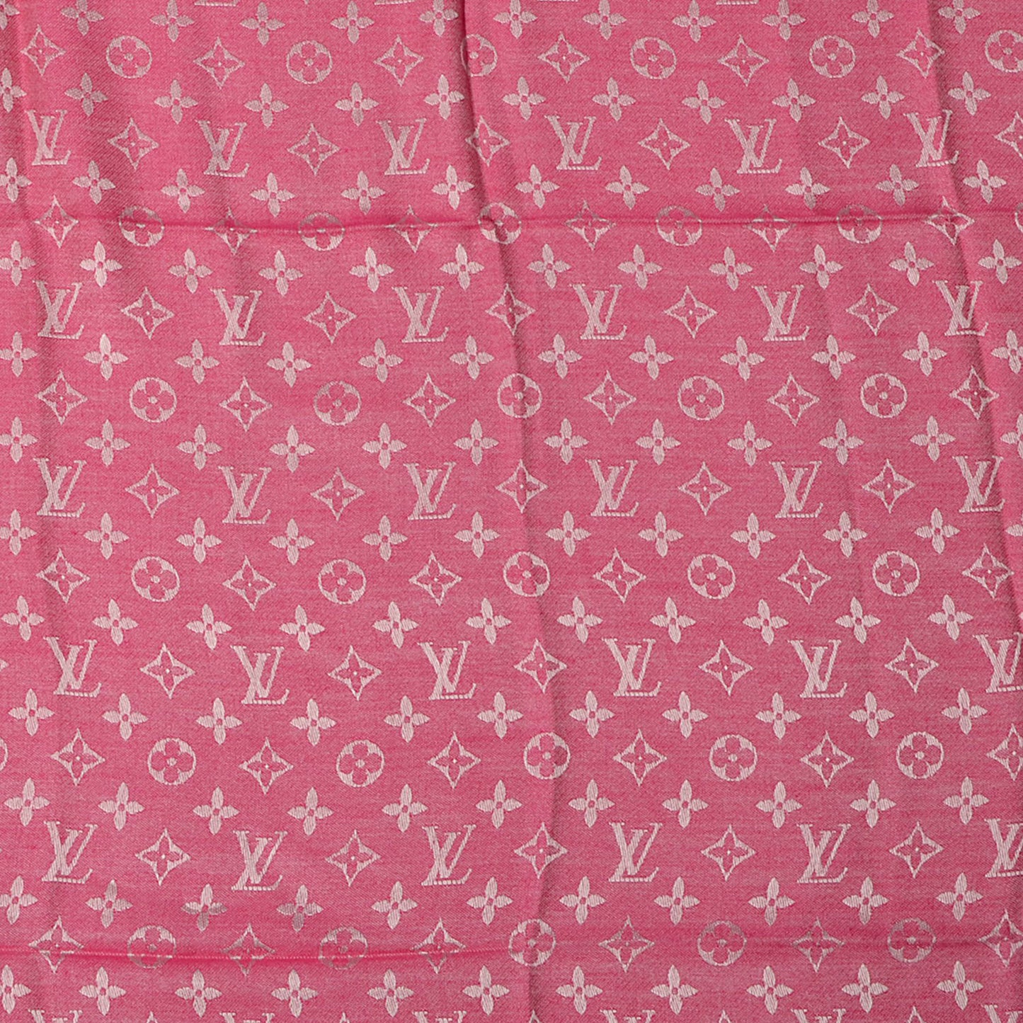 Wool Silk Monogram Denim Shawl Pivoine