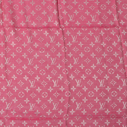 Louis Vuitton Wool Silk Monogram Denim Shawl Pivoine 1 of 5