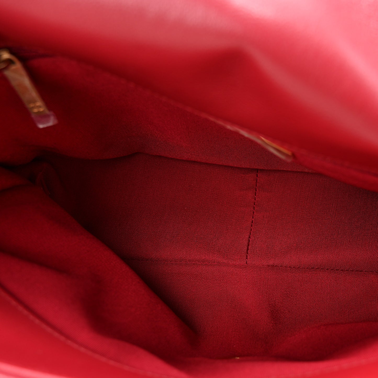 Goatskin Quilted Large Chanel 19 Flap Red