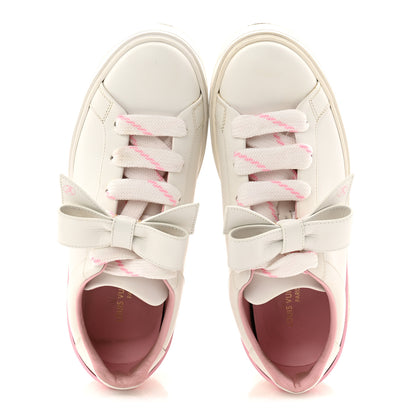 Louis Vuitton Time Out Bow Sneakers 37.5 White Pink 2 of 10