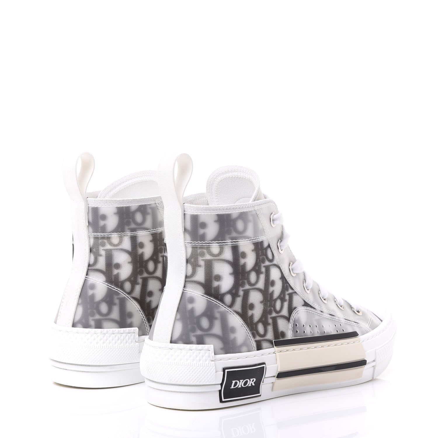 Christian Dior Technical Canvas Oblique B23 Sneaker 35 White Black 4 of 10