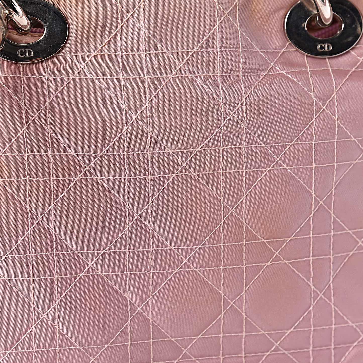 Satin Cannage Medium Lady Dior Pink