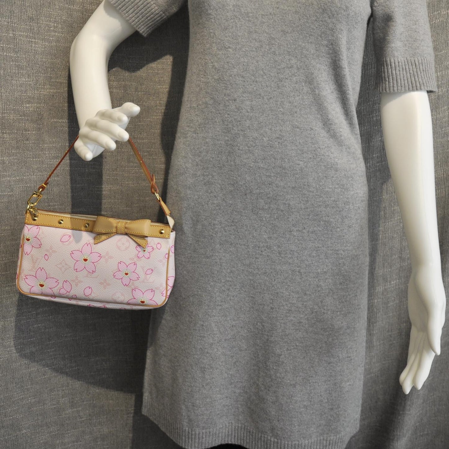 Monogram Cherry Blossom Pochette Accessories Pink