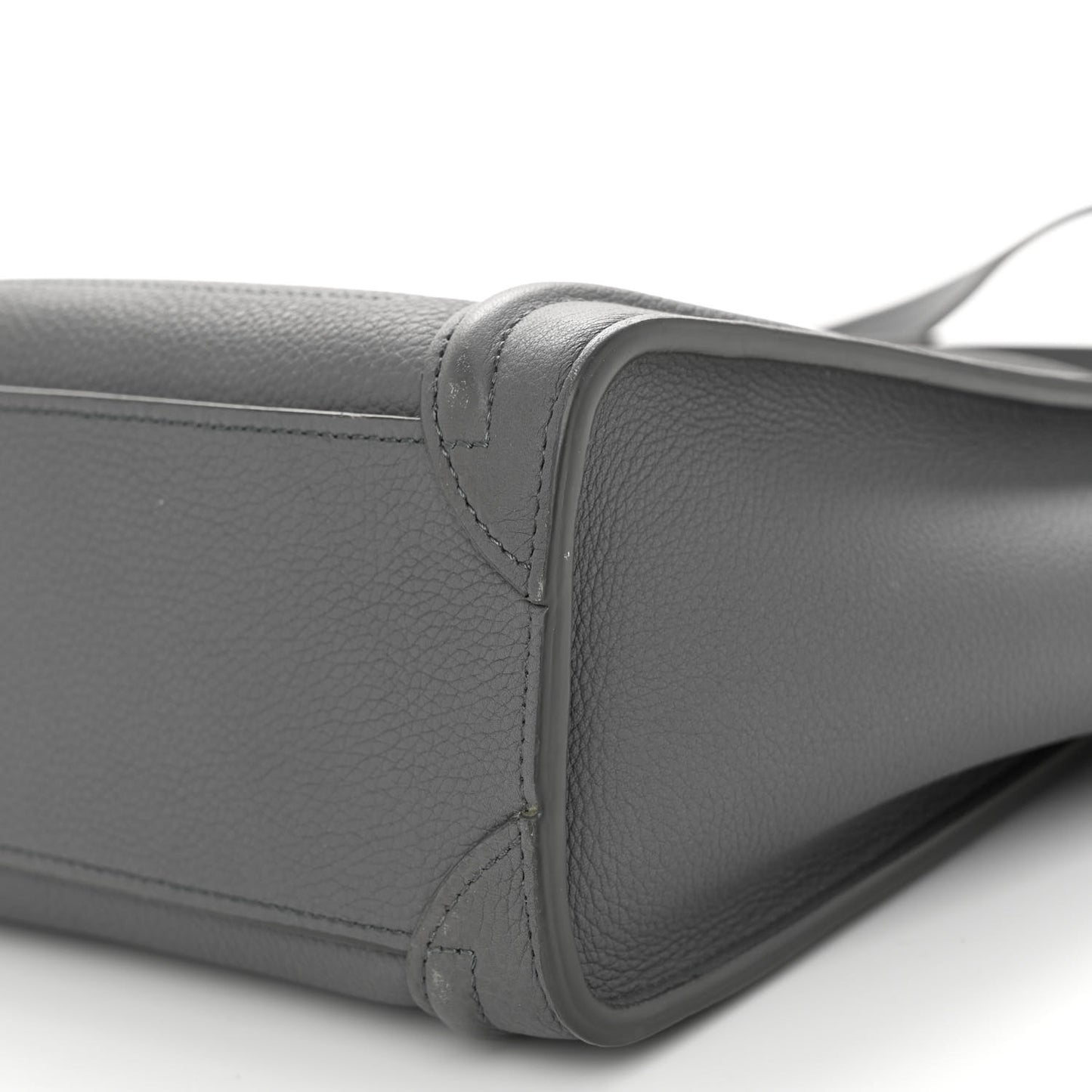Baby Drummed Calfskin Nano Luggage Kohl