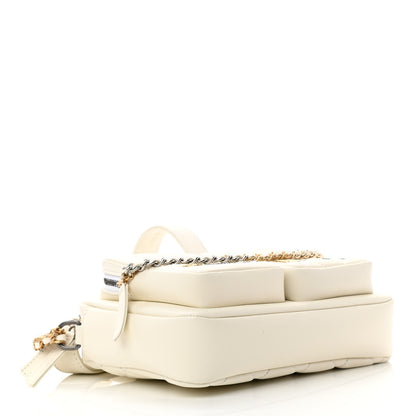 Chanel Calfskin Quilted Small Camera Case White 4 of 10