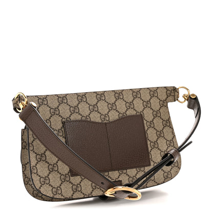 Gucci GG Supreme Monogram Textured Dollar Calfskin Blondie Belt Bag Beige Ebony New Acero 3 of 11