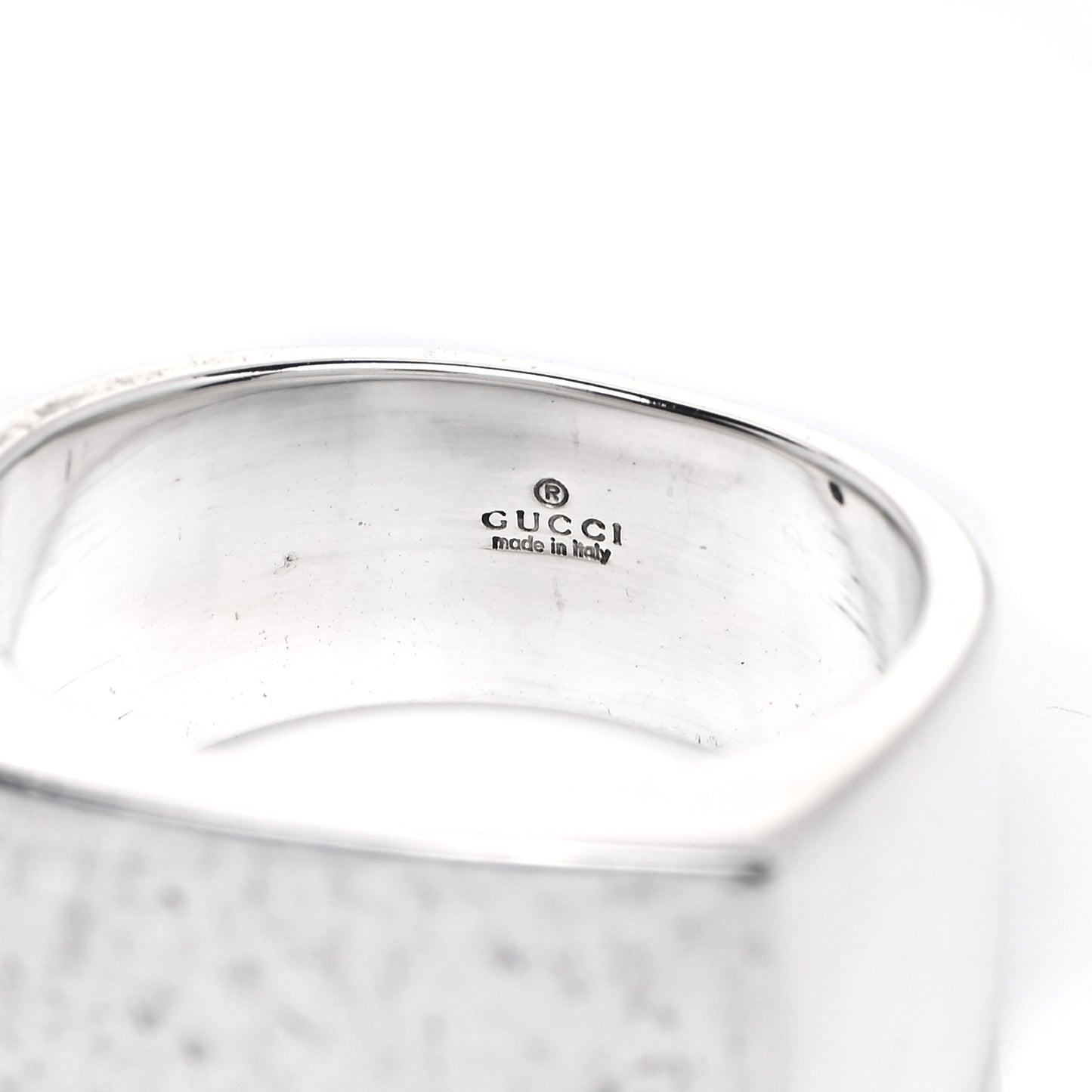 Sterling Silver Hammered Signet Ring 59 8.75