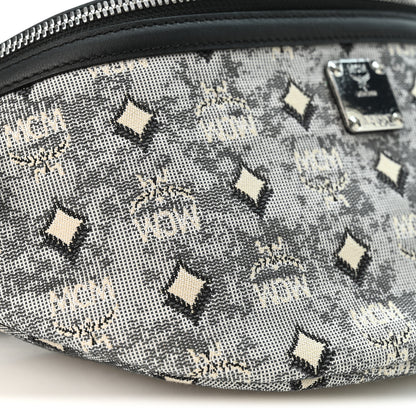 MCM Jacquard Medium Fursten Belt Bag Grey 8 of 9