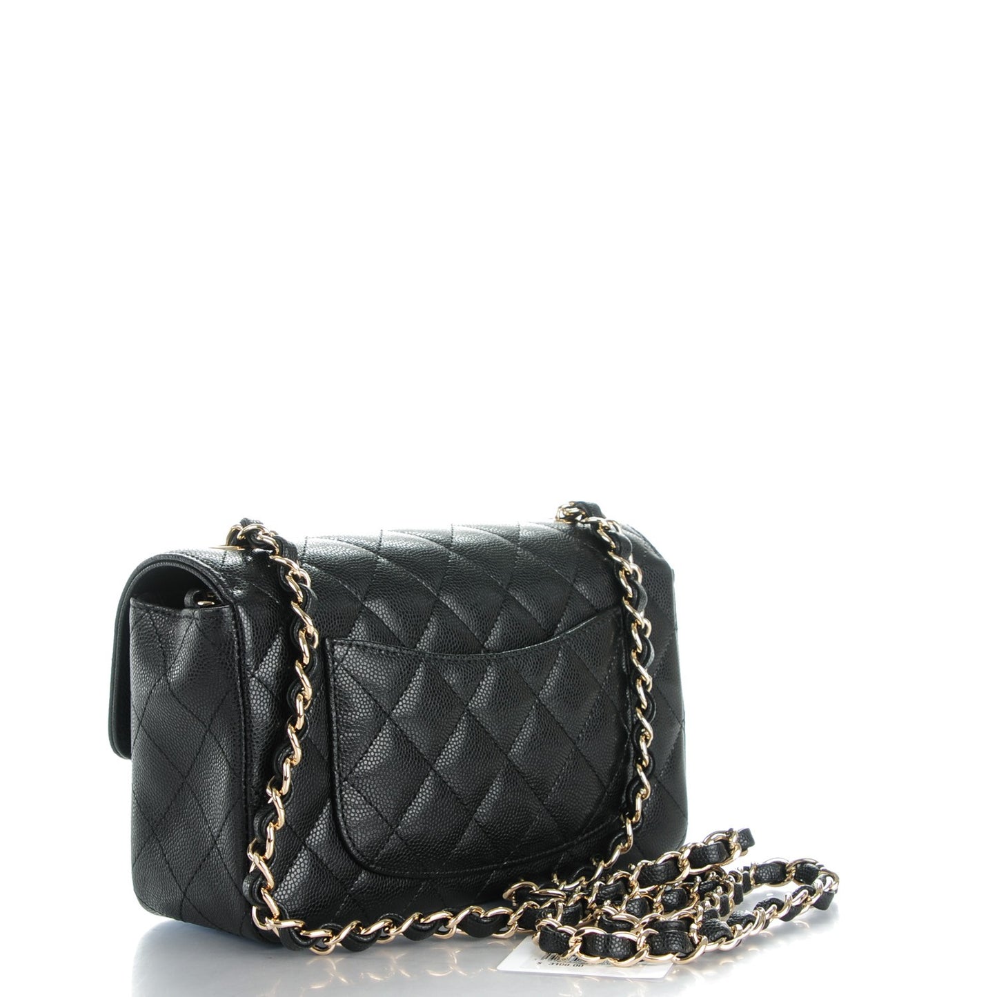 Caviar Quilted Mini Rectangular Flap Black