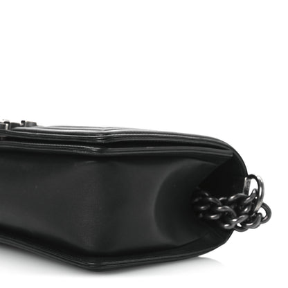 Chanel Calfskin Chevron Quilted Medium Boy Flap Black 10 of 14