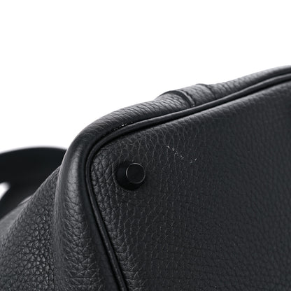 Hermes Taurillon Clemence Monochrome Picotin Lock 18 PM Black 8 of 12