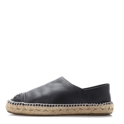 Chanel Grained Calfskin CC Espadrilles 37 Black 1 of 11