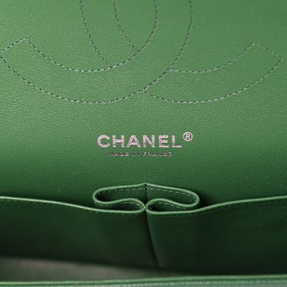 Chanel Caviar Quilted Jumbo Double Flap Green 6 of 10