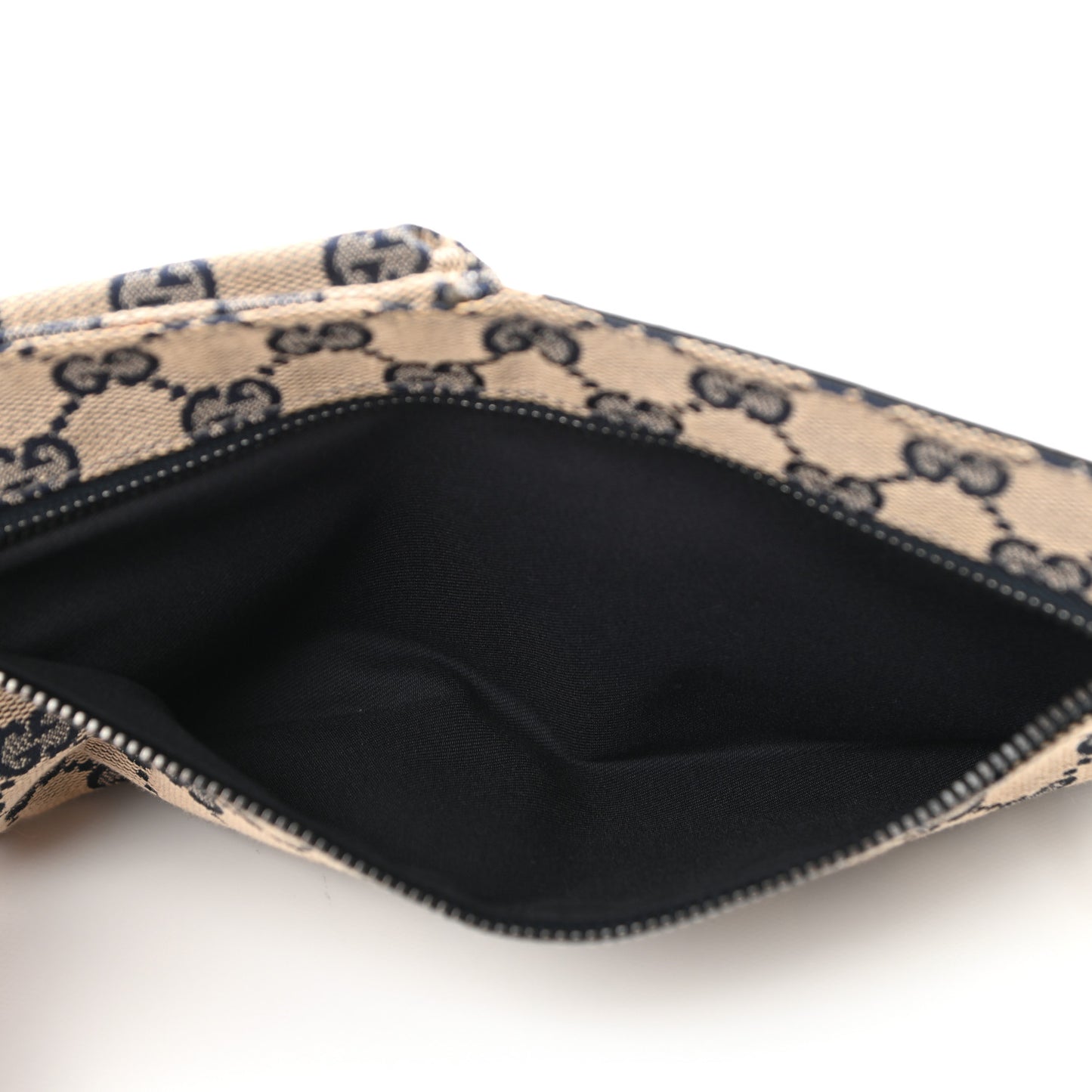 GG Monogram Web Double Pocket Belt Bag Navy