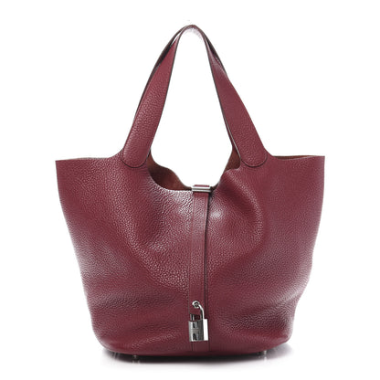 Hermes Taurillon Clemence Picotin Lock 26 GM Rubis 1 of 12