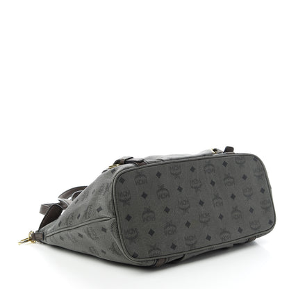 MCM Visetos Medium Essentials Shopper Tote Phantom Grey 4 of 10