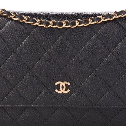Chanel Caviar Quilted Wallet On Chain WOC Black 9 of 14